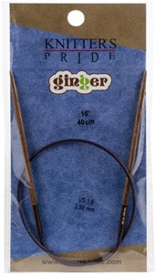 Picture of Knitter's Pride-Ginger Fixed Circular Needles 16"-Size 1.5/2.5mm