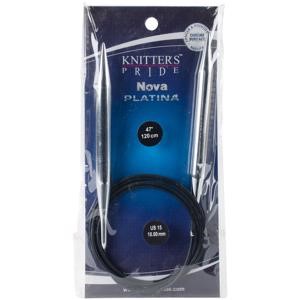 Picture of Knitter's Pride-Nova Platina Fixed Circular Needles 47"-Size 15/12mm