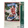 Picture of Checking His List Stocking Counted Cross Stitch Kit-16" Long 14 Count