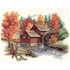 Picture of Glory Of Autumn Counted Cross Stitch Kit-14"X11" 14 Count