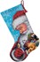 Picture of Santa And Toys Stocking Needlepoint Kit-16" Long Stitched In Floss
