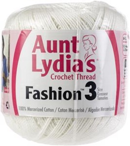 Picture of Aunt Lydia's Fashion Crochet Thread Size 3-White