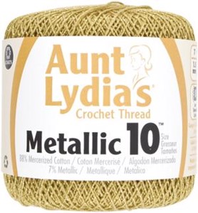 Picture of Aunt Lydia's Metallic Crochet Thread Size 10-Gold & Gold