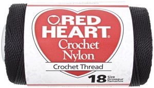 Picture of Red Heart Nylon Crochet Thread Size 18-Black