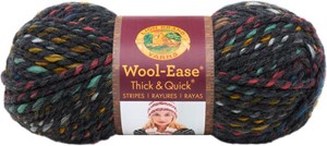 Picture of Lion Brand Wool-Ease Thick & Quick Yarn-Bedrock Stripes