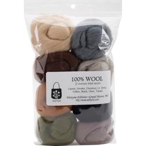 Picture of Wistyria Editions Wool Roving 12" .25oz 8/Pkg-Rustic