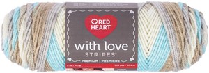 Picture of Red Heart With Love Yarn-Sandbar Stripe