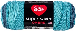 Picture of Red Heart Super Saver Ombre Yarn-Blue-Tiful