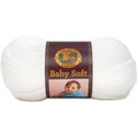 Picture of Lion Brand Baby Soft Yarn-White Pompadour