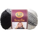 Picture of Lion Brand Scarfie Yarn-Cream/Black