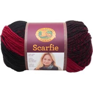 Picture of Lion Brand Scarfie Yarn-Cranberry/Black