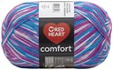 Picture of Red Heart Comfort Yarn-White, Turquoise & Violet Print
