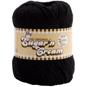 Picture of Lily Sugar'n Cream Yarn - Solids Super Size-Black