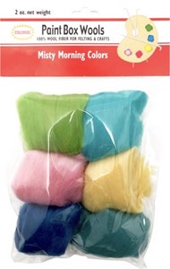 Picture of Colonial Paint Box Wools .33oz 6/Pkg-Misty Morning -Pk/Blu/Grn/Seafm/Yel/Lav