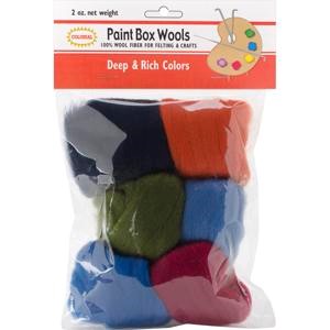 Picture of Colonial Paint Box Wools .33oz 6/Pkg-Deep & Rich -Olv/Nvy/Red/Orn/Roy/Teal