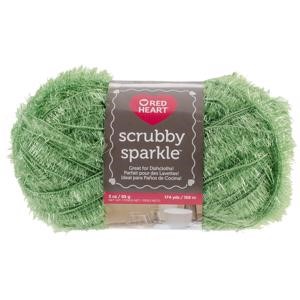 Picture of Red Heart Scrubby Sparkle Yarn-Avocado