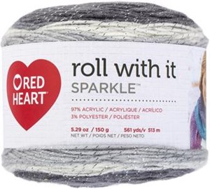 Picture of Red Heart Yarn Roll With It Sparkle-Diamonds