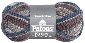 Picture of Patons Kroy Socks Yarn-Blue Brown Marl