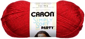 Picture of Caron Simply Soft Party Yarn-Rich Red Sparkle