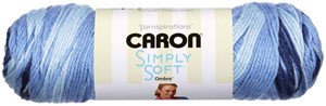 Picture of Caron Simply Soft Ombres Yarn-Saturday Blue Jeans