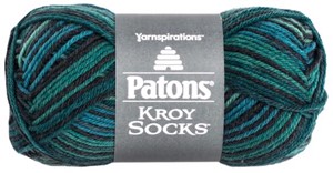 Picture of Patons Kroy Socks Yarn-Turquoise Stripes