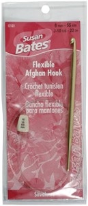 Picture of Silvalume Aluminum Flexible Afghan Crochet Hook 22"-Size J10/6mm