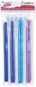 Picture of Crystalites Acrylic Crochet Hook Set-Sizes L11 To P16