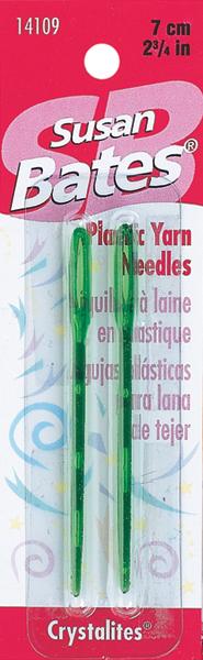 Susan Bates Crystalites Plastic Yarn Needles-2.75 2/Pkg