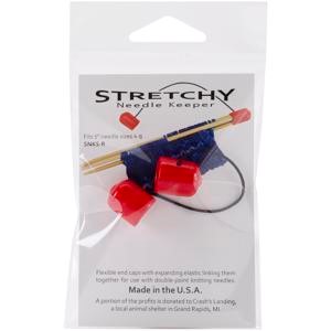 Picture of Knitting Solutions Stretchy Needle Keeper For 5" Double Poin-Red