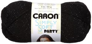 Picture of Caron Simply Soft Party Yarn-Black Sparkle