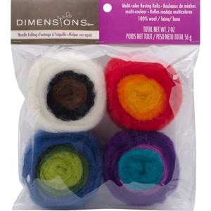 Picture of Dimensions Feltworks Roving Rolls 2oz 4/Pkg-Multicolor