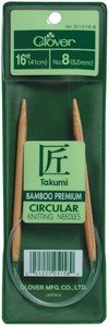 Picture of Takumi Bamboo Circular Knitting Needles 16"-Size 8/5mm