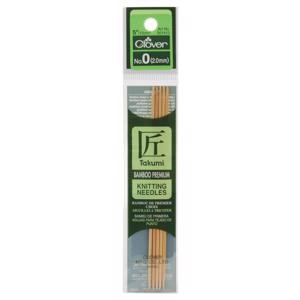 Picture of Takumi Bamboo Double Point Knitting Needles 5" 5/Pkg-Size 0/2mm