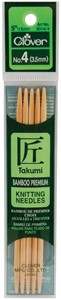 Picture of Takumi Bamboo Double Point Knitting Needles 5" 5/Pkg-Size 4/3.5mm