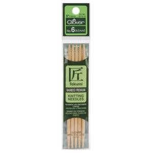 Picture of Takumi Bamboo Double Point Knitting Needles 5" 5/Pkg-Size 6/4mm