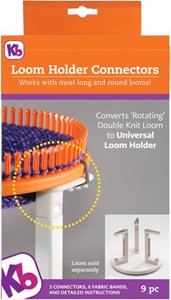 Picture of Knitting Board Loom Holder Connectors-3 Connectors & 6 Fabric Bands