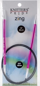Picture of Knitter's Pride-Zing Fixed Circular Needles 32"-Size 8/5mm