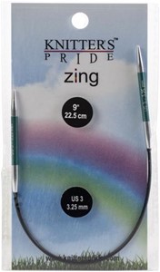 Picture of Knitter's Pride-Zing Fixed Circular Needles 9"-Size 3/3.25mm