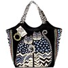 Picture of Laurel Burch Large Scoop Tote Zipper Top 19"X8.5"X12.5"-Spotted Cats