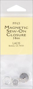 Picture of Lacis Magnetic Sew-On Closure 14mm 1/Pkg-Nickel