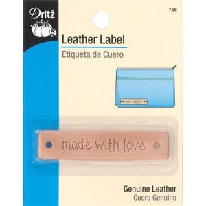 Picture of Dritz Leather Label-Made With Love-Rectangle