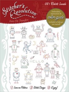 Picture of Stitcher's Revolution Iron-On Transfers-Robots Invade