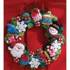 Picture of Bucilla Felt Wreath Applique Kit 16" Round-Christmas Toys