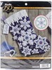 Picture of Bucilla Felt Stocking Applique Kit 18" Long-Sparkle Snowflake