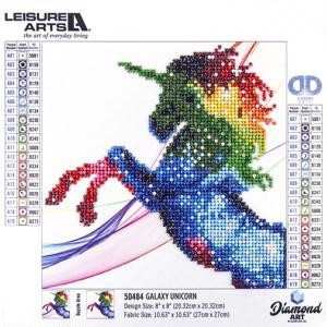 Picture of Leisure Arts Sparkle Art Diamond Paint Kit 10.63"X10.63"-Galaxy Unicorn