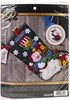Picture of Bucilla Felt Stocking Applique Kit 18" Long-Snowman W/Presents