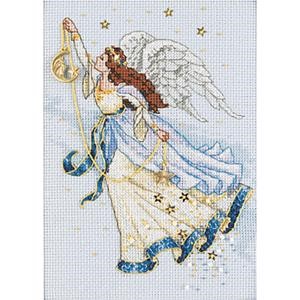 Picture of Dimensions Gold Petite Counted Cross Stitch Kit 5"X7" -Twilight Angel (16 Count)