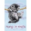 Picture of Dimensions/Jiffy Mini Counted Cross Stitch 5"X7"-Hang On Kitty (14 Count)