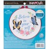 Picture of Dimensions/Learn-A-Craft Crewel Embroidery Kit 6" Round-Believe In Yourself-Stitched In Thread