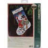 Picture of Dimensions Counted Cross Stitch Kit 16" Long-Santa & Snowman Stocking (14 Count)